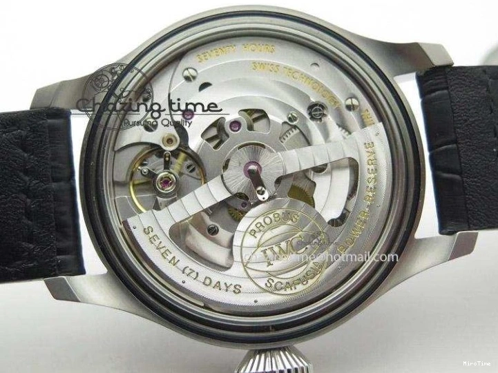 MIROTIME 0717 Timeless Big Pilot Real PR IW500901 ZF 1:1 Best Edition On Black Leather Strap A 7340